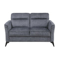  Manufacturer Color_Dark Grey -- Homelegance Tellot Stationary Fabric Loveseat IMAGE 1