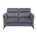 Manufacturer Color_Dark Grey -- Homelegance Tellot Stationary Fabric Loveseat IMAGE 1