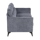  Manufacturer Color_Dark Grey -- Homelegance Tellot Stationary Fabric Loveseat IMAGE 3