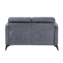  Manufacturer Color_Dark Grey -- Homelegance Tellot Stationary Fabric Loveseat IMAGE 4
