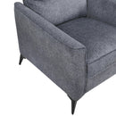  Manufacturer Color_Dark Grey -- Homelegance Tellot Stationary Fabric Loveseat IMAGE 5