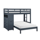  Homelegance Sloane B2024BULTF-1* Twin/Full Loft Bunk Bed with Chest and Hidden Desk IMAGE 1