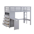  Homelegance Sloane B2024GYLTF-1* Twin/Full Loft Bunk Bed with Chest and Hidden Desk IMAGE 20