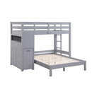  Homelegance Sloane B2024GYLTF-1* Twin/Full Loft Bunk Bed with Chest and Hidden Desk IMAGE 2