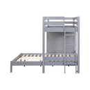  Homelegance Sloane B2024GYLTF-1* Twin/Full Loft Bunk Bed with Chest and Hidden Desk IMAGE 4