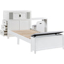  Homelegance Sloane B2024WHBC-1* Twin Bookcase Platform Bed with Hidden Desk, Stool and Storage Bench IMAGE 10