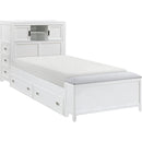  Homelegance Sloane B2024WHBC-1* Twin Bookcase Platform Bed with Hidden Desk, Stool and Storage Bench IMAGE 11