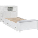 Homelegance Sloane B2024WHBC-1* Twin Bookcase Platform Bed with Hidden Desk, Stool and Storage Bench IMAGE 12