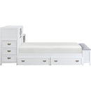  Homelegance Sloane B2024WHBC-1* Twin Bookcase Platform Bed with Hidden Desk, Stool and Storage Bench IMAGE 13
