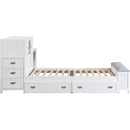  Homelegance Sloane B2024WHBC-1* Twin Bookcase Platform Bed with Hidden Desk, Stool and Storage Bench IMAGE 14