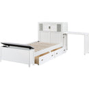  Homelegance Sloane B2024WHBC-1* Twin Bookcase Platform Bed with Hidden Desk, Stool and Storage Bench IMAGE 16