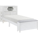  Homelegance Sloane B2024WHBC-1* Twin Bookcase Platform Bed with Hidden Desk, Stool and Storage Bench IMAGE 1