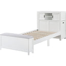  Homelegance Sloane B2024WHBC-1* Twin Bookcase Platform Bed with Hidden Desk, Stool and Storage Bench IMAGE 4