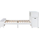  Homelegance Sloane B2024WHBC-1* Twin Bookcase Platform Bed with Hidden Desk, Stool and Storage Bench IMAGE 6