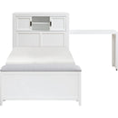  Homelegance Sloane B2024WHBC-1* Twin Bookcase Platform Bed with Hidden Desk, Stool and Storage Bench IMAGE 7