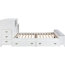  Homelegance Sloane B2024WHBCF-1* Full Bookcase Platform Bed with Hidden Desk, Stool and Storage Bench IMAGE 10