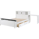  Homelegance Sloane B2024WHBCF-1* Full Bookcase Platform Bed with Hidden Desk, Stool and Storage Bench IMAGE 12