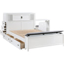  Homelegance Sloane B2024WHBCF-1* Full Bookcase Platform Bed with Hidden Desk, Stool and Storage Bench IMAGE 18