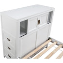  Homelegance Sloane B2024WHBCF-1* Full Bookcase Platform Bed with Hidden Desk, Stool and Storage Bench IMAGE 20