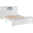  Homelegance Sloane B2024WHBCF-1* Full Bookcase Platform Bed with Hidden Desk, Stool and Storage Bench IMAGE 2