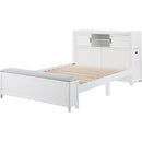  Homelegance Sloane B2024WHBCF-1* Full Bookcase Platform Bed with Hidden Desk, Stool and Storage Bench IMAGE 4
