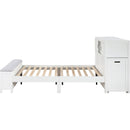  Homelegance Sloane B2024WHBCF-1* Full Bookcase Platform Bed with Hidden Desk, Stool and Storage Bench IMAGE 6