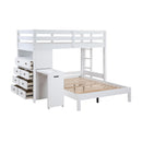  Homelegance Sloane B2024WHLTF-1* Twin/Full Loft Bunk Bed with Chest and Hidden Desk IMAGE 10