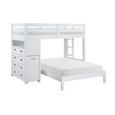 Homelegance Sloane B2024WHLTF-1* Twin/Full Loft Bunk Bed with Chest and Hidden Desk IMAGE 1