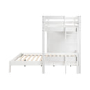  Homelegance Sloane B2024WHLTF-1* Twin/Full Loft Bunk Bed with Chest and Hidden Desk IMAGE 4