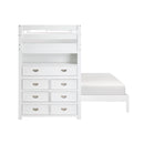  Homelegance Sloane B2024WHLTF-1* Twin/Full Loft Bunk Bed with Chest and Hidden Desk IMAGE 5