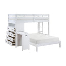  Homelegance Sloane B2024WHLTF-1* Twin/Full Loft Bunk Bed with Chest and Hidden Desk IMAGE 9