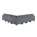  Manufacturer Color_Dark Grey -- Walterboro 9650NDG*7SC 7 pc Sectional with Storage, Storage Pouches and Charging Ports IMAGE 3