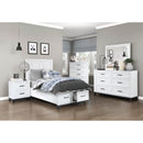  Homelegance Garretson 1450WHT-1* Twin Platform Bed with Footboard Storage IMAGE 7