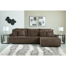  Manufacturer Color_Chocolate -- Signature Design by Ashley Top Tier Fabric 3 pc Sectional IMAGE 2