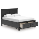  Size_Queen -- Signature Design by Ashley Lanolee Panel Bed with Storage IMAGE 2