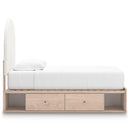  Size_Twin -- Signature Design by Ashley Arloster Upholstered Panel Bed with Storage IMAGE 4