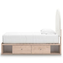  Size_Twin -- Signature Design by Ashley Arloster Upholstered Panel Bed with Storage IMAGE 5