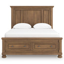  Size_Queen -- Signature Design by Ashley Feddinger Panel Bed with Storage IMAGE 3