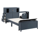  Homelegance Sloane B2024BUBC-1* Twin Bookcase Platform Bed with Hidden Desk, Stool and Storage Bench IMAGE 10
