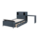  Homelegance Sloane B2024BUBC-1* Twin Bookcase Platform Bed with Hidden Desk, Stool and Storage Bench IMAGE 16