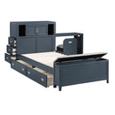  Homelegance Sloane B2024BUBC-1* Twin Bookcase Platform Bed with Hidden Desk, Stool and Storage Bench IMAGE 18
