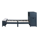  Homelegance Sloane B2024BUBC-1* Twin Bookcase Platform Bed with Hidden Desk, Stool and Storage Bench IMAGE 6