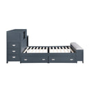  Homelegance Sloane B2024BUBCF-1* Full Bookcase Platform Bed with Hidden Desk, Stool and Storage Bench IMAGE 14
