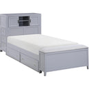  Homelegance Sloane B2024GYBC-1* Twin Bookcase Platform Bed with Hidden Desk, Stool and Storage Bench IMAGE 11