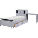  Homelegance Sloane B2024GYBC-1* Twin Bookcase Platform Bed with Hidden Desk, Stool and Storage Bench IMAGE 15