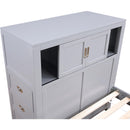  Homelegance Sloane B2024GYBC-1* Twin Bookcase Platform Bed with Hidden Desk, Stool and Storage Bench IMAGE 20