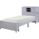  Homelegance Sloane B2024GYBC-1* Twin Bookcase Platform Bed with Hidden Desk, Stool and Storage Bench IMAGE 3