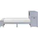  Homelegance Sloane B2024GYBC-1* Twin Bookcase Platform Bed with Hidden Desk, Stool and Storage Bench IMAGE 5