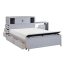  Homelegance Sloane B2024GYBCF-1* Full Bookcase Platform Bed with Hidden Desk, Stool and Storage Bench IMAGE 17