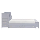  Homelegance Sloane B2024GYBCF-1* Full Bookcase Platform Bed with Hidden Desk, Stool and Storage Bench IMAGE 9
